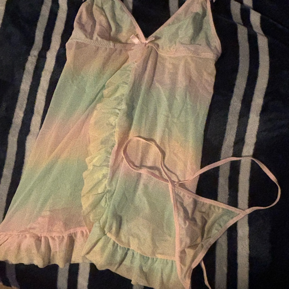 Zara Pastel Chemise and Slip Set